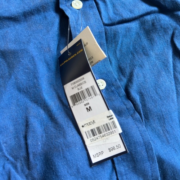 Ralph Lauren Blue Casual Button Down Shirt - Picture 2 of 4